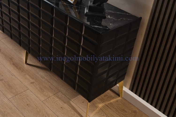 Ağva Black MDF Yemek Odası